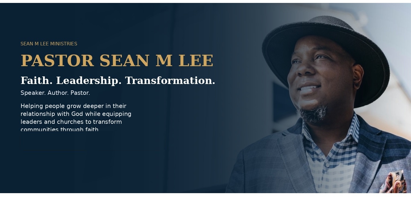 Pastor Sean M Lee homepage hero